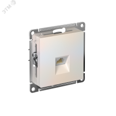 ATLASDESIGN РОЗЕТКА компьютерная RJ45, кат. 6A, механизм, ЖЕМЧУГ