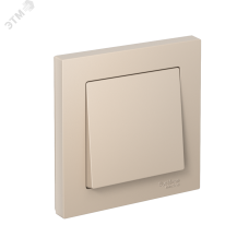 ATLASDESIGN 1-клавишный ВЫКЛЮЧАТЕЛЬ, сх.1, 10АХ, в сборе, быстрозажимные клеммы, ПЕСОЧНЫЙ