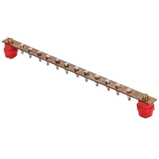 Шина заземляющая главная 483х25х3мм на 12 подключений медь IEK